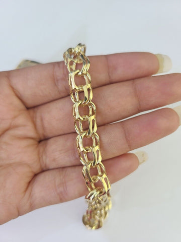 14k Chino ID Bracelet Yellow Gold Size 8.5" Inches Box Lock Real 14kt