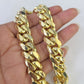 14K Solid Miami Cuban Bracelet Yellow Gold Box Clasp 9 Inch 15mm Link HEAVY