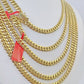 10k Yellow Gold 6mm Miami Cuban Link Chain Necklace 18-24 Inches Real