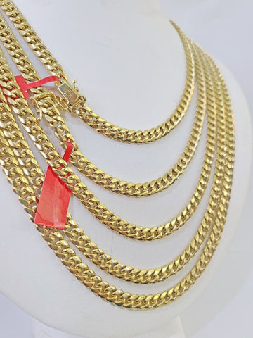 10k Yellow Gold 6mm Miami Cuban Link Chain Necklace 18-24 Inches Real