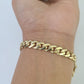 Real 10K Royal Monaco Bracelet Yellow Gold 7" Box Clasp 7mm Genuine Unisex