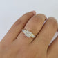 REAL 10k Diamond Ring Ladies Men Trio SET Wedding Engagement Genuine Yellow Gold