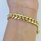 Real 10k Miami Cuban Link Bracelet Gold 8mm 8" Box Lock 10kt Yellow Gold