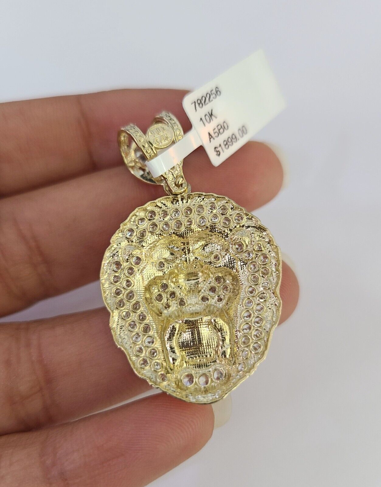 10k Solid Rope Chain 3mm Lion Head Pendant Charm Necklace SET 18-26 in