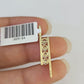 10K Real Four Stone Charm Pendant Gold 10kt Genuine 4 Yellow