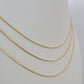 18K Solid Franco Chain Necklace 20" 22" 24" 1mm Yellow Gold Real