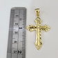 10k Milano Rope Chain Jesus Cross Charm Necklace SET 5mm 18"-28" Pendant