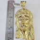 10K Franco Chain Jesus Head Pendant Charm Necklace 20"-26" 5mm Gold Yellow SET