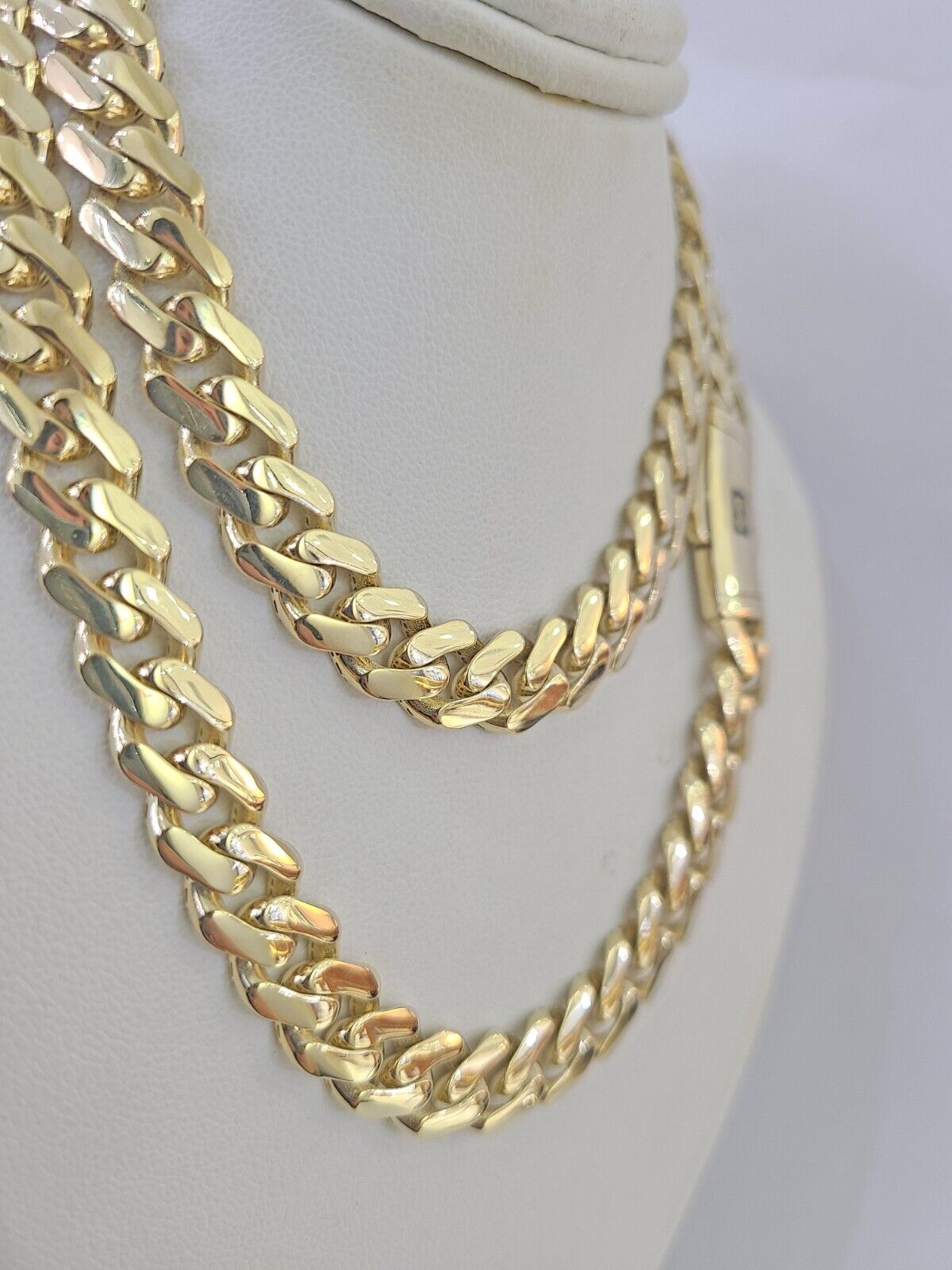 Real 10k Royal Monaco Chain 9mm 18-26 inches Necklace Yellow Gold Box Clasp