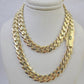 Real 10K Royal Monaco Chain Box Clasp 9mm Gold Necklace 10Kt 24" Genuine