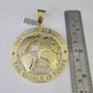 Real 10k The World is Yours Map Pendant Charm Yellow Gold Diamond Cut 10kt