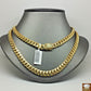 10k Gold Miami Cuban Necklace Bracelet set 8MM 22"-30" Bracelet 7.5"- 9"