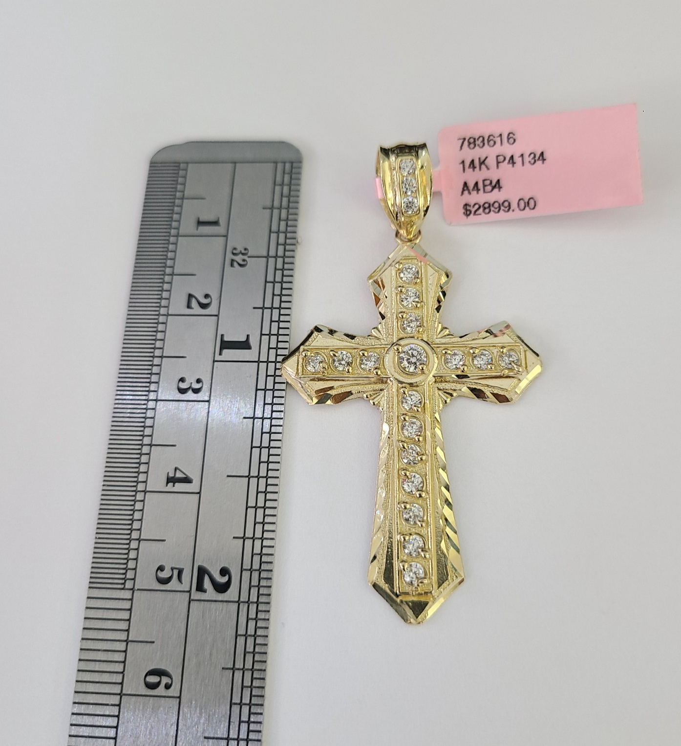 14k Miami Cuban Chain Jesus Cross Charm Pendant 3mm 18"24" inch SET Necklace