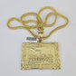 10K Franco Chain Last Supper Pendant Charm Necklace 20"-26" 5mm Yellow Gold SET