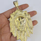 Real 10k Rope Chain Lion Head Charm Set 8mm 20"-30" Inch Necklace Yellow Gold