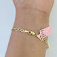 Real 14k Figaro link Bracelet Yellow Gold 3mm 8" Inch Men women Genuine