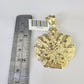 10K Franco Chain Weed Leaf Pendant Charm Necklace 20"-28" 4mm Gold SET Yellow