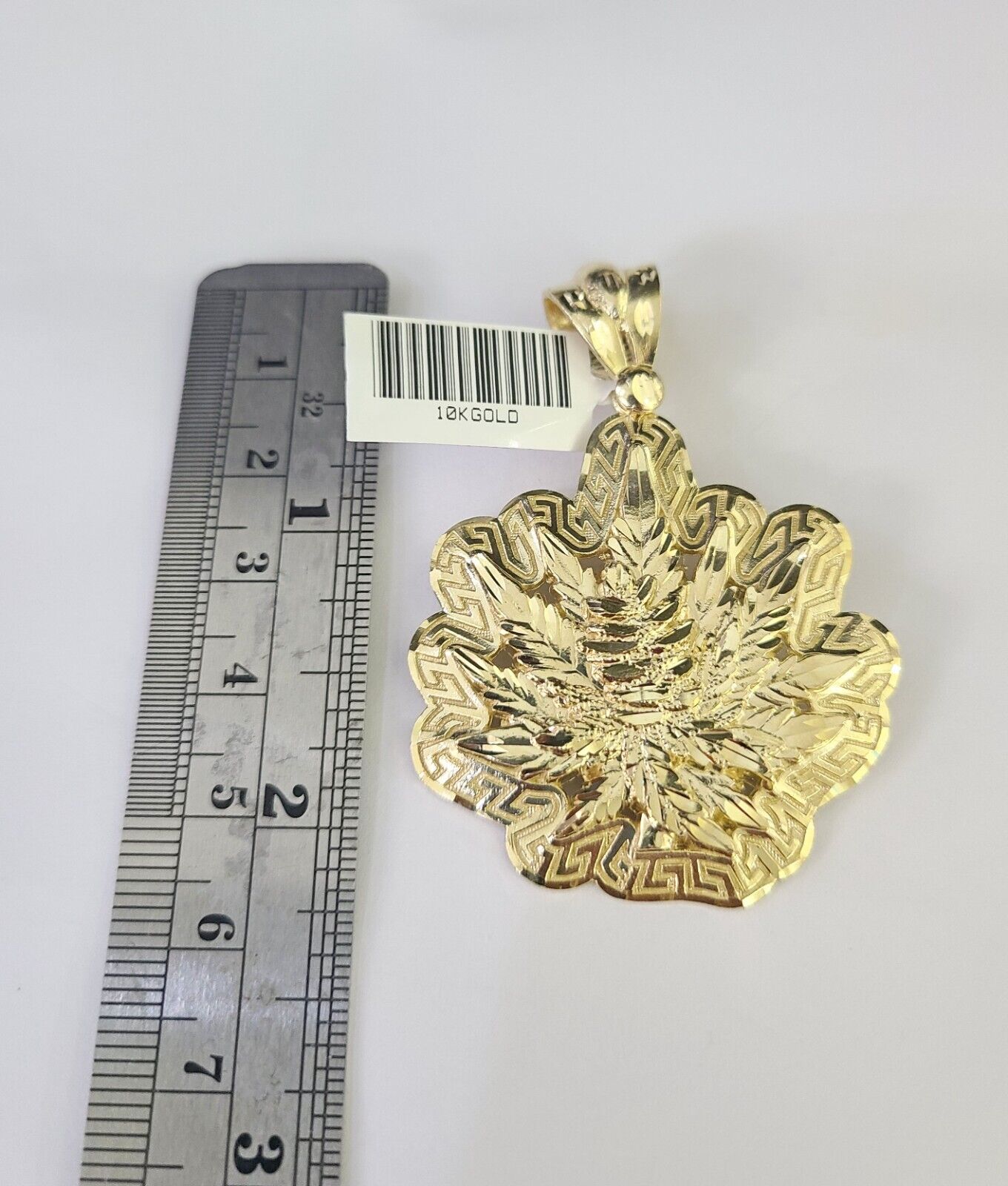 10K Franco Chain Weed Leaf Pendant Charm Necklace 20"-28" 4mm Gold SET Yellow