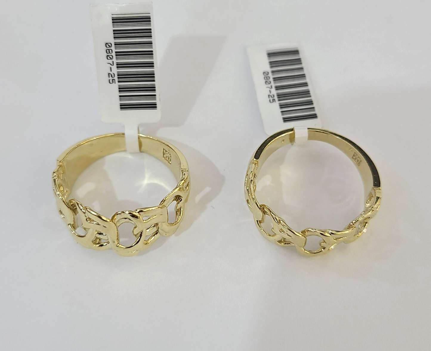 10k Cuban Link Ring Yellow Gold Women Men Real Genuine