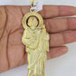 10K Franco Chain Saint Jude Pendant Charm Necklace 20"-26" 5mm Gold SET Yellow