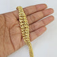 10K Gold Flat Byzantine Link Princesa Necklace Bracelet 7mm Real Yellow SET