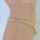 Solid Real 10K Rope Bracelet Yellow Gold  8" Inch 3mm 10kt Real gold men women