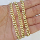 Real 14K Miami Cuban Link Chain Necklace Yellow Gold 24 inch 6mm Mens Hollow