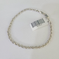 Real 10K Rope Bracelet White Gold Solid 3mm 7Inch Lobster Lock Unisex  Genuine