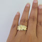 Real 10k Nugget Ring Yellow Gold Casual Ring 10kt Genuine