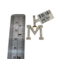 10K Gold Miami Cuban Chain M Diamond Initial 18"-24" 2mm Pendant Necklace SET