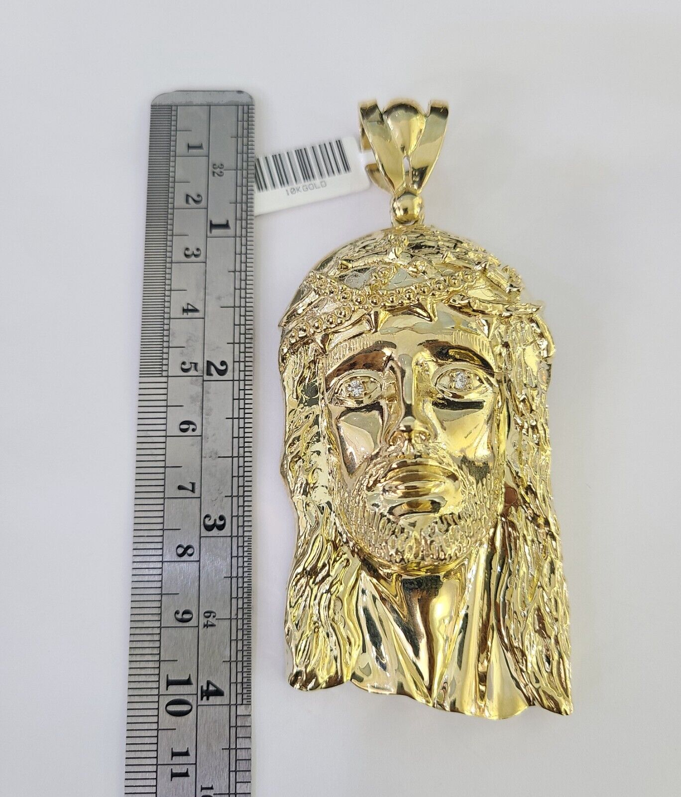 10K Miami Cuban Link Chain Jesus Head Pendent Charm 8mm 20"-30" Necklace Gold