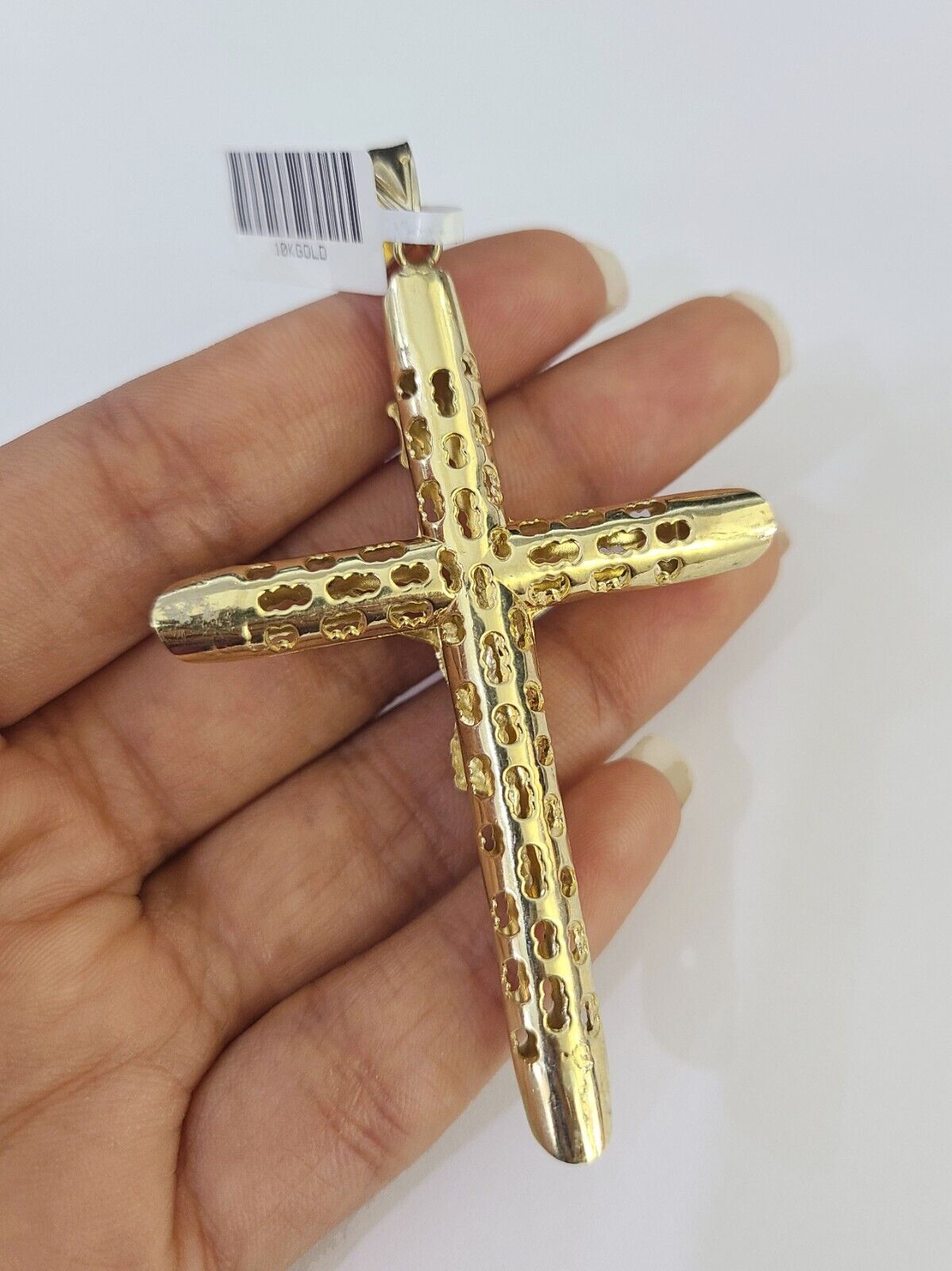 Real 10k Rope Chain Jesus Cross Charm Set 8mm 20"-30" Inch Necklace Yellow Gold