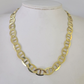 Real 10k Solid Mariner Anchor Link Chain Yellow Gold 11mm Necklace 22" Inch