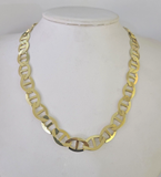 Real 10k Solid Mariner Anchor Link Chain Yellow Gold 11mm Necklace 22" Inch