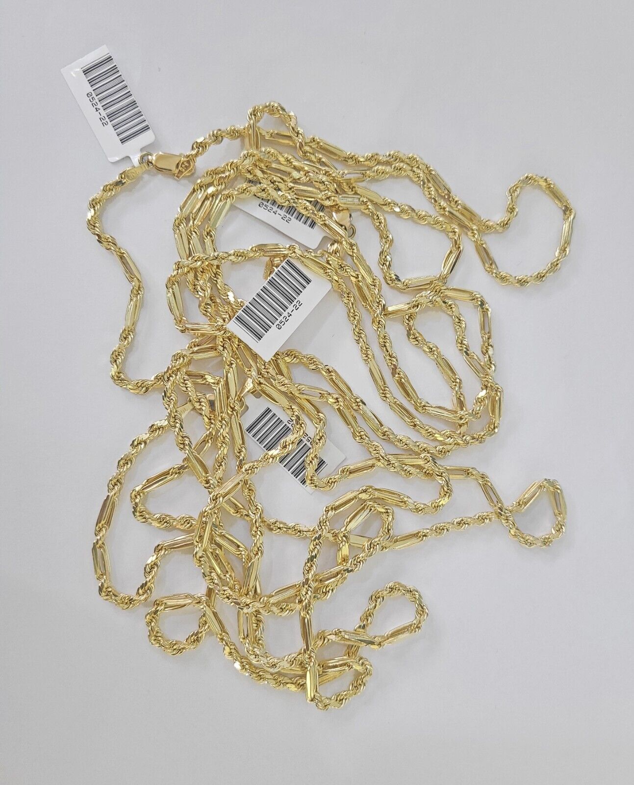 Real 10k Milano Rope Chain Necklace Yellow Gold 3mm 18" 20" 22" 24" Genuine