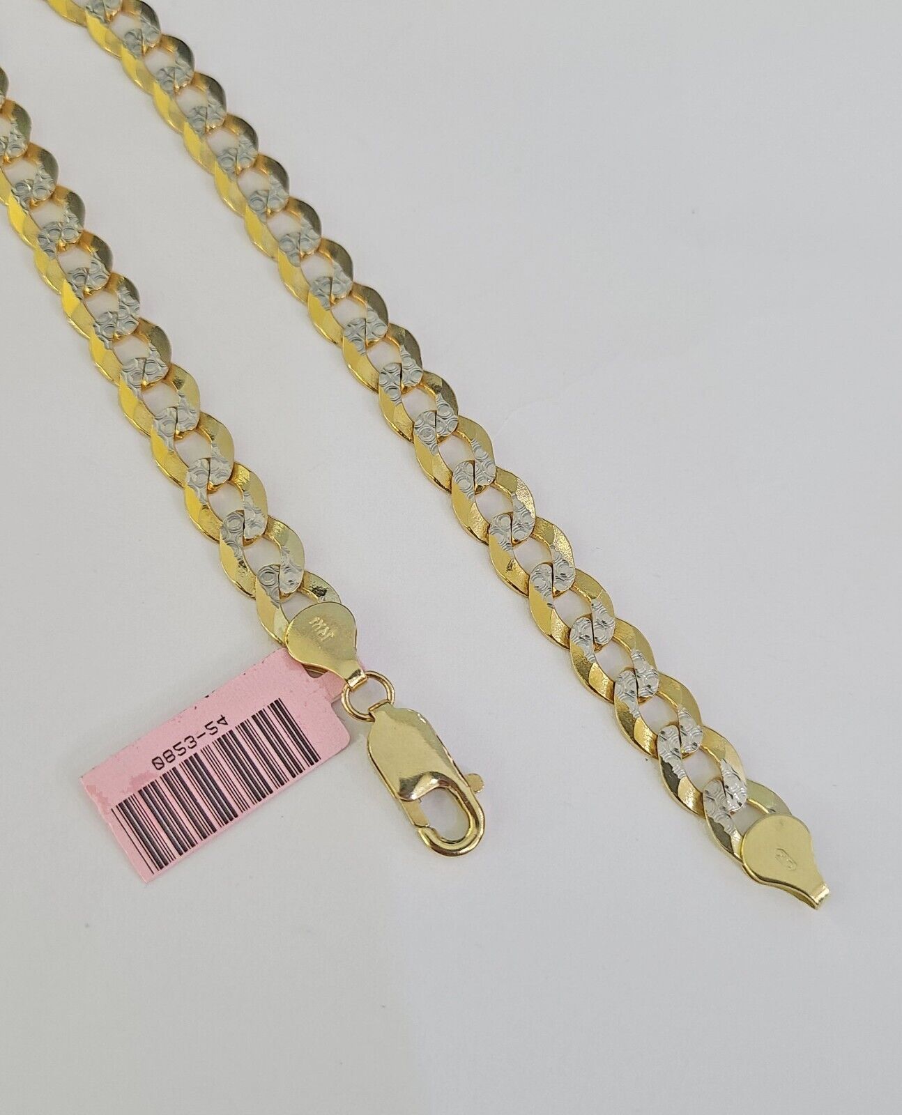 14k Gold Solid Cuban Curb Link Chain Necklace REAL 8mm 20-30 Inches Diamond Cuts