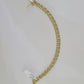 10K Yellow Gold Diamond Bracelet Women Ladies 7" REAL Genuine Gold