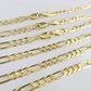 10K Solid Figaro Link Chain Necklace Yellow Gold 4.5mm 20" 22" 24" 10kt