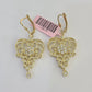 14k Chandelier Earrings Yellow Gold Push Back Real Women Genuine 14Kt