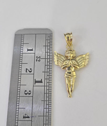 10K Real Praying Hands Charm Pendant Yellow Gold Genuine