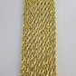 10k Yellow Gold Rope Chain 5mm 18"-26" Inch Real Gold 10kt All Sizes