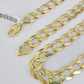 10k Solid Gold Cuban Curb Link Chain 12mm 28" Real Yellow Gold Real Necklace