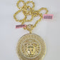 Real 14k Solid Rope Chain Medusa Head Charm Set 6mm 18"-30" Necklace Gold