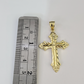 Real 10K Jesus Cross Pendant Yellow Gold Charm Genuine 10kt