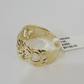 10k Cuban Curb Ring Yellow Gold Women Men Real Genuine 10Kt