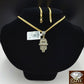 10k Yelow Gold Diamond Hamsa Hand Charm Miami Cuban Link Chain Necklace DISCOUNT