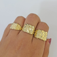 10k Nugget Ring Yellow Gold Women Men Real Genuine