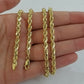 10k Yellow Gold Rope Chain 4mm 18"-26" Inch Real Gold 10kt All Sizes