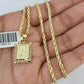 10k Gold Initial R Charm Rope Chain 16"-26" 2.5mm SET Necklace Alphabet Pendant