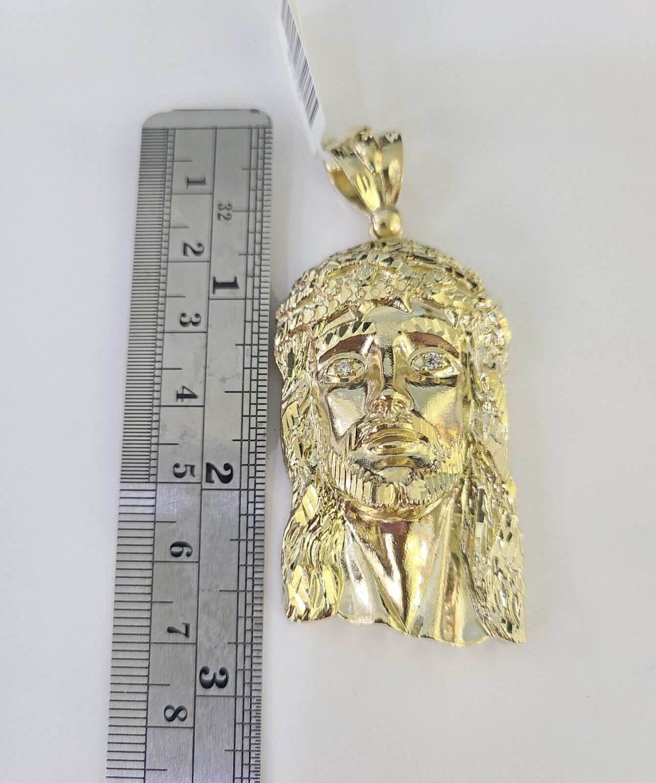 10K Franco Chain Jesus Head Pendant Charm Necklace 20"-28" 4mm Gold Yellow SET